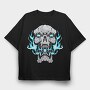 Electric Skull, Tricou Oversize Barbati (Unisex)