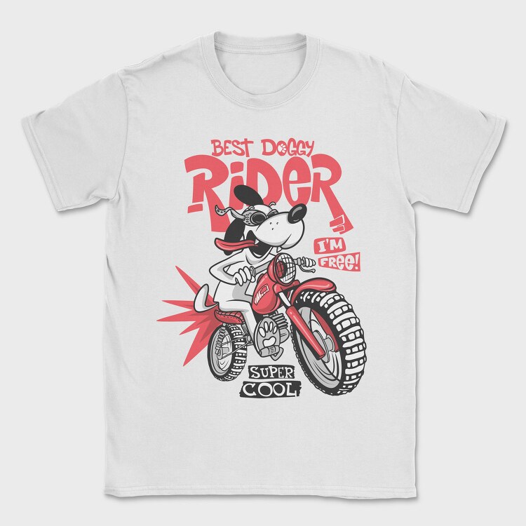 Doggy Rider Free, Tricou Barbati (Unisex)