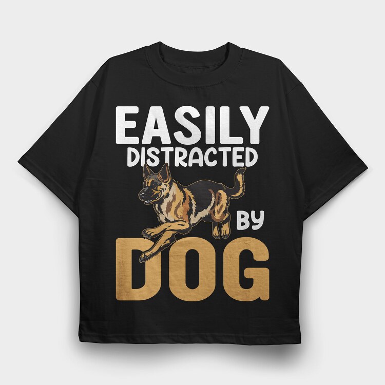 Dog Run, Tricou Oversize Barbati (Unisex)