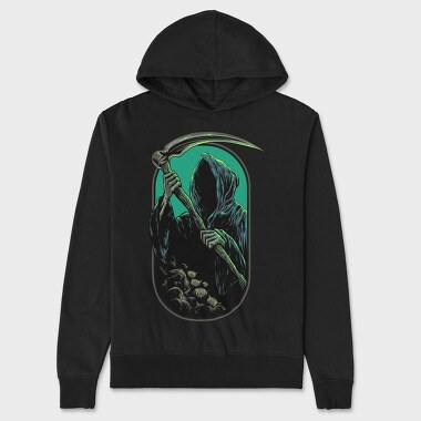 Grim Reaper Neon, Hanorac Oversize Barbati (Unisex)