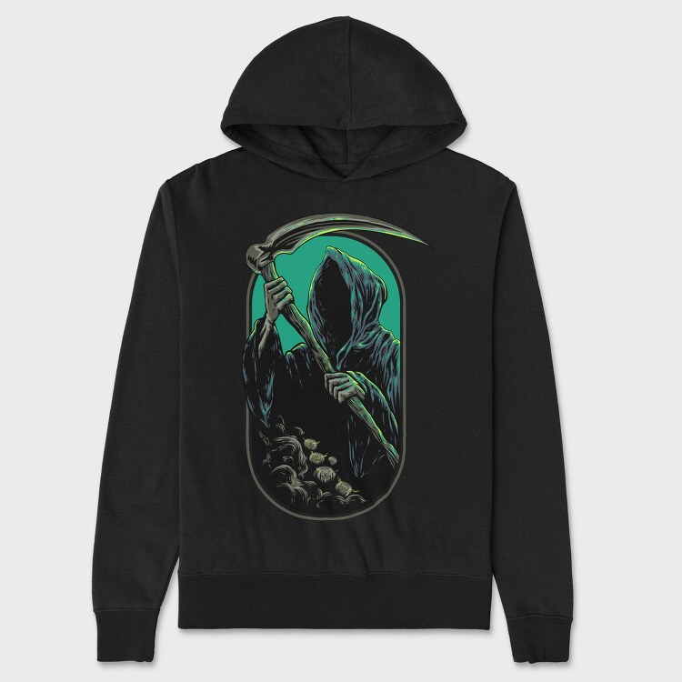 Grim Reaper Neon, Hanorac Oversize Barbati (Unisex)