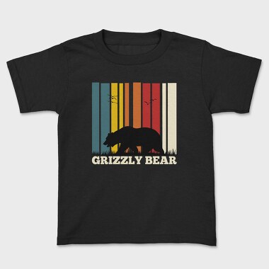Grizzly Bear Sunset, Tricou Copii