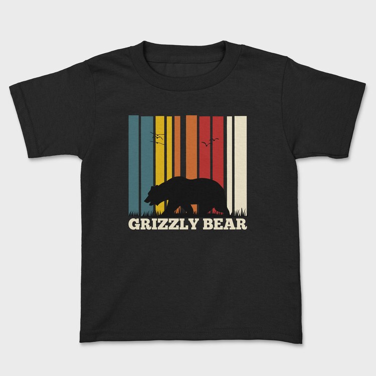 Grizzly Bear Sunset, Tricou Copii