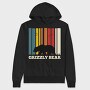 Grizzly Bear Sunset, Hanorac Oversize Barbati (Unisex)