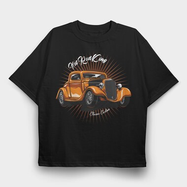 Groovy Road King, Tricou Oversize Barbati (Unisex)