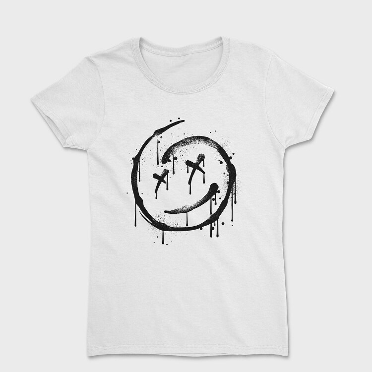 Grunge Smiley, Tricou Femei