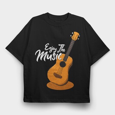 Guitar Music Joy, Tricou Oversize Barbati (Unisex)