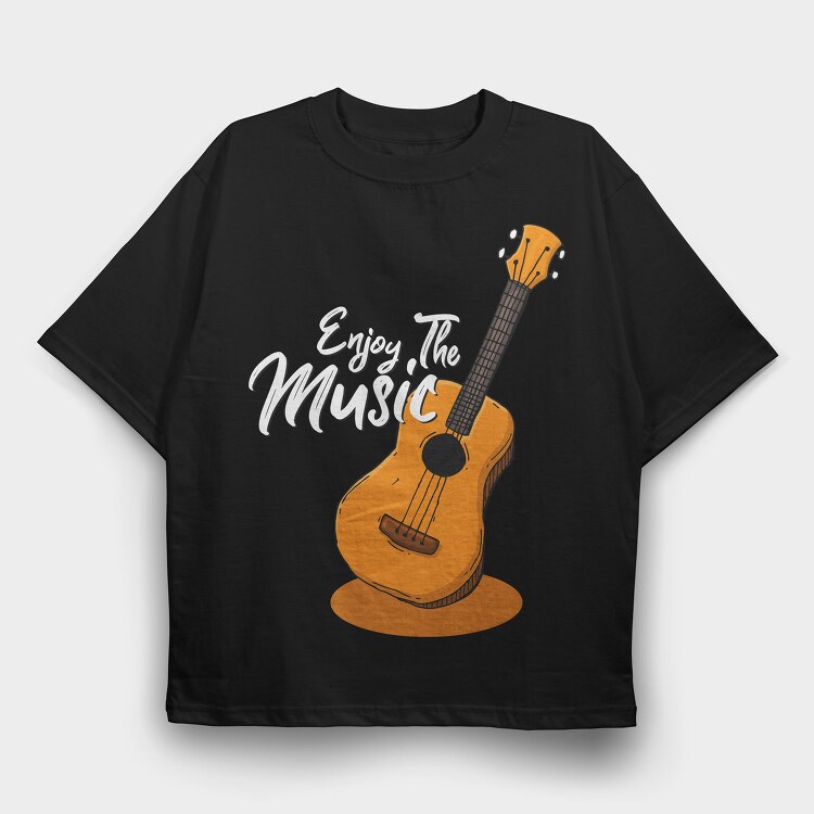 Guitar Music Joy, Tricou Oversize Barbati (Unisex)