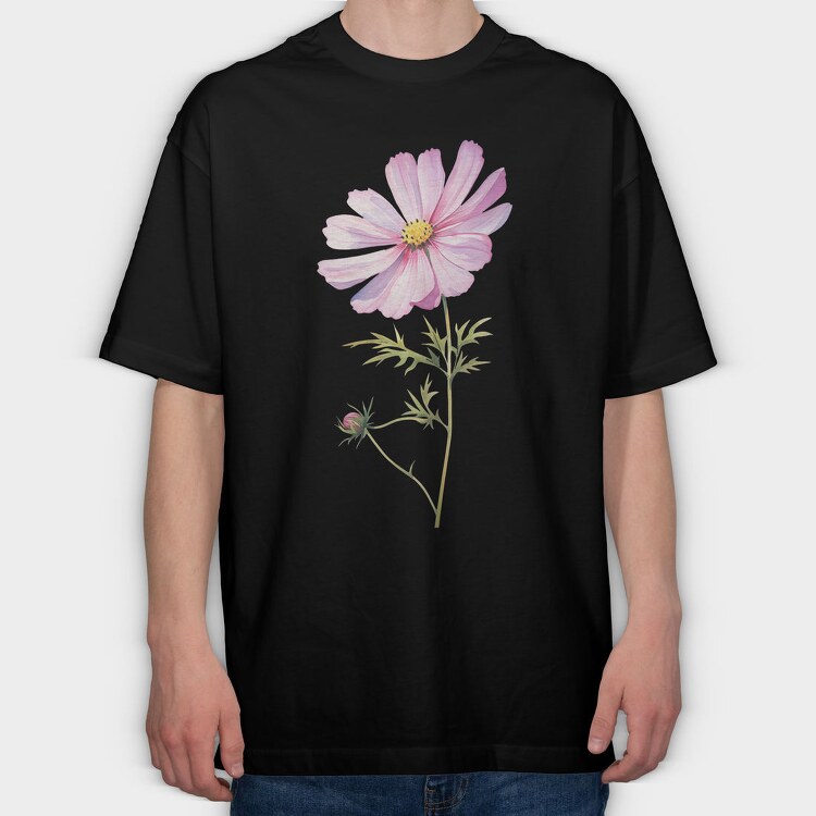 Cosmos Flower 01, Tricou Oversize Barbati (Unisex)