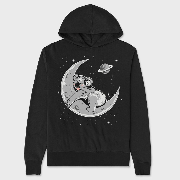Koala Moon Night, Hanorac Oversize Barbati (Unisex)