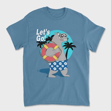 Lets Go Snorkel Bear, Tricou Barbati (Unisex)