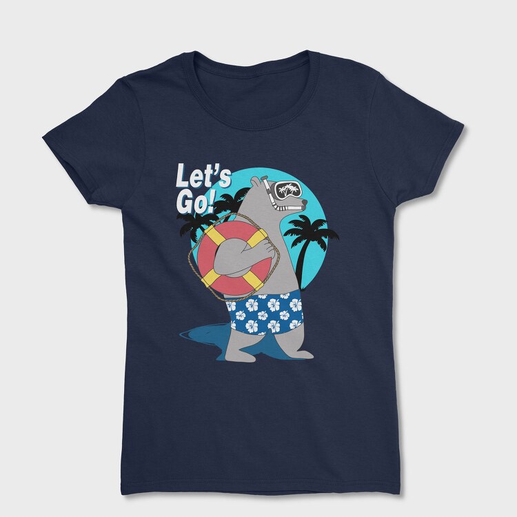 Lets Go Snorkel Bear, Tricou Femei