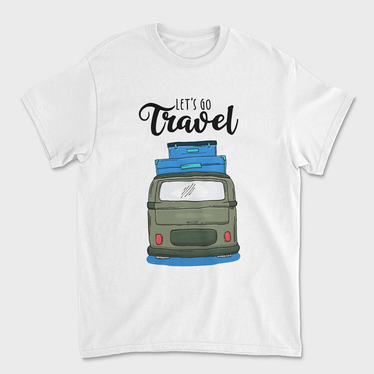 Lets Go Travel Bus, Tricou Barbati (Unisex)