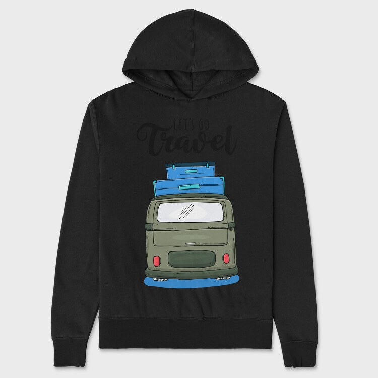 Lets Go Travel Bus, Hanorac Oversize Barbati (Unisex)