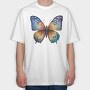 Colorful Watercolor Butterfly, Tricou Oversize Barbati (Unisex)