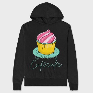 Life Is Better With Cupcake, Hanorac Oversize Barbati (Unisex)