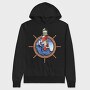 Lighthouse Storm Ship Wheel, Hanorac Oversize Barbati (Unisex)