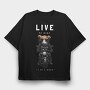 Live To Rebel, Tricou Oversize Barbati (Unisex)
