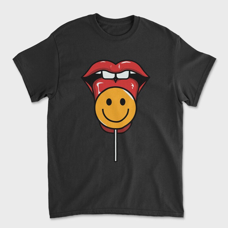 Lollipop Smiley, Tricou Barbati (Unisex)