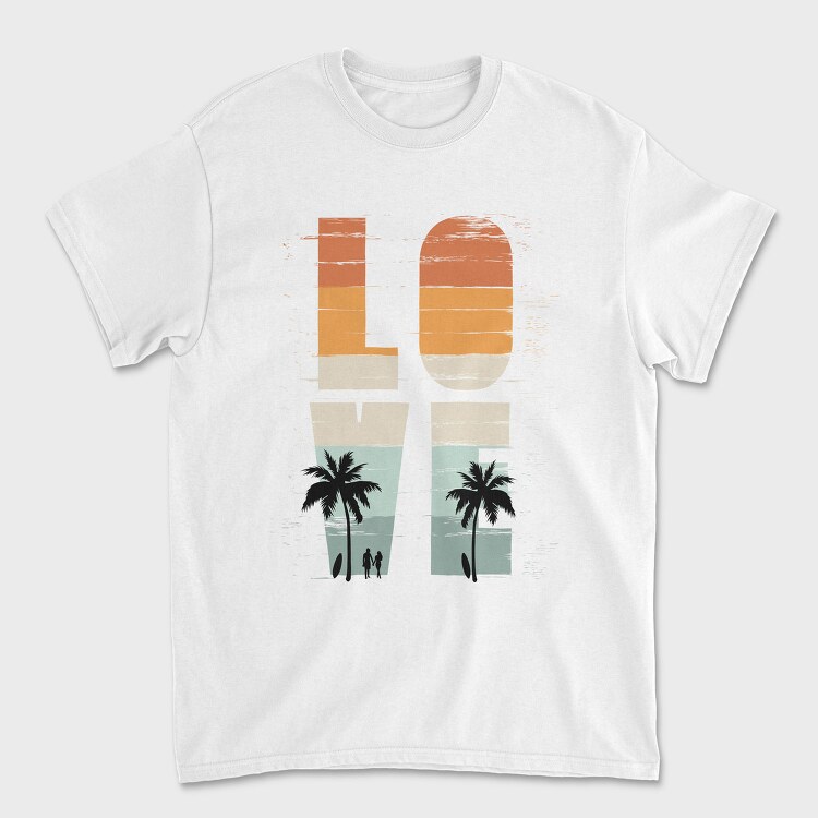 Love Palm Surfers, Tricou Barbati (Unisex)