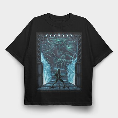 Metal Demon Guitar, Tricou Oversize Barbati (Unisex)