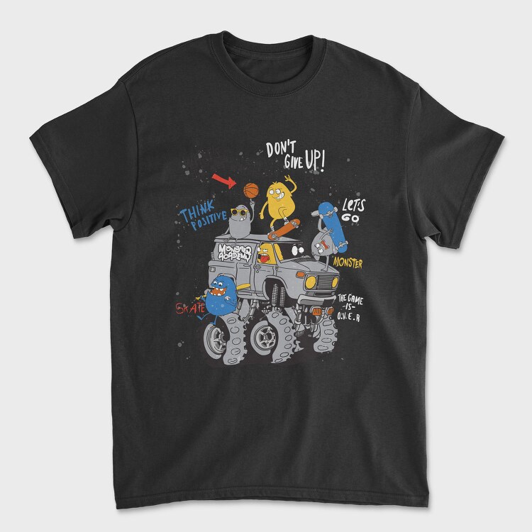 Monsters Go Skate Nyc, Tricou Barbati (Unisex)