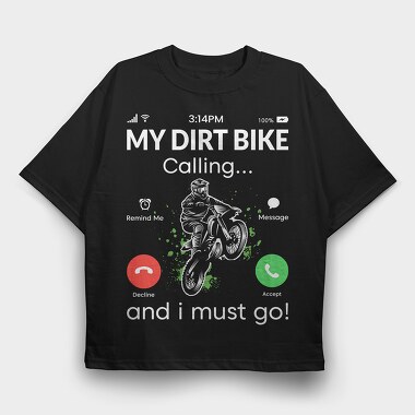 Motorcycle Call, Tricou Oversize Barbati (Unisex)