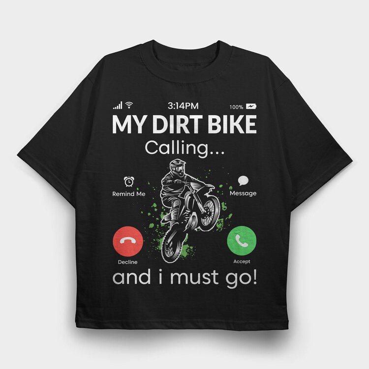 Motorcycle Call, Tricou Oversize Barbati (Unisex)