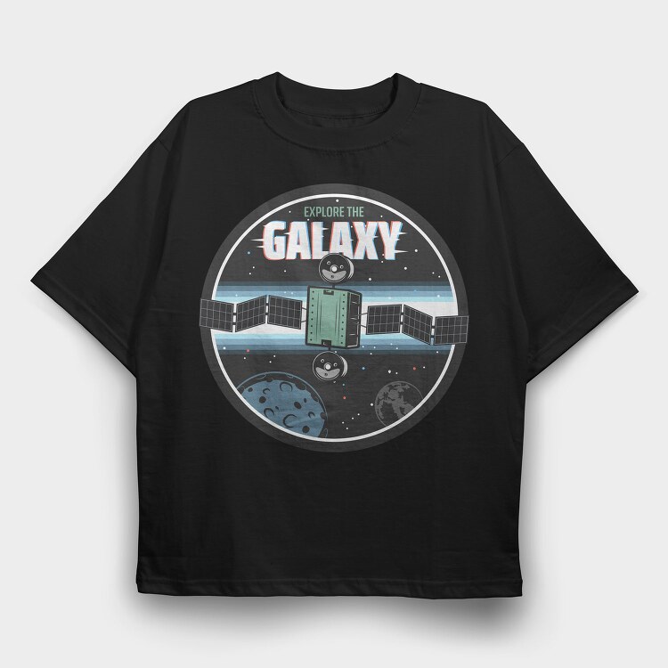 Space Explorer Galaxy, Tricou Oversize Barbati (Unisex)