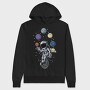 Space Juggling Astronaut, Hanorac Oversize Barbati (Unisex)
