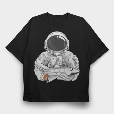 Space Mission Rocket, Tricou Oversize Barbati (Unisex)