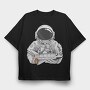 Space Mission Rocket, Tricou Oversize Barbati (Unisex)
