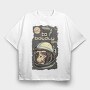 Space Monkey Go, Tricou Oversize Barbati (Unisex)