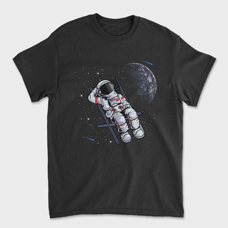Space Moon Astronaut, Tricou Barbati (Unisex)