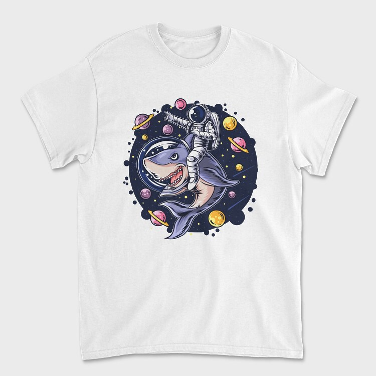 Space Shark Astronaut, Tricou Barbati (Unisex)