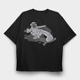 Space Skater 1, Tricou Oversize Barbati (Unisex)