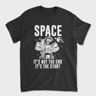 Space Skeleton Salute, Tricou Barbati (Unisex)