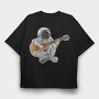 Spacestrum Guitarist, Tricou Oversize Barbati (Unisex)