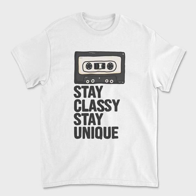 Stay Classy Tape, Tricou Barbati (Unisex)