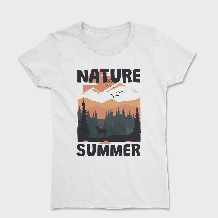 Summer Nature Deer, Tricou Femei