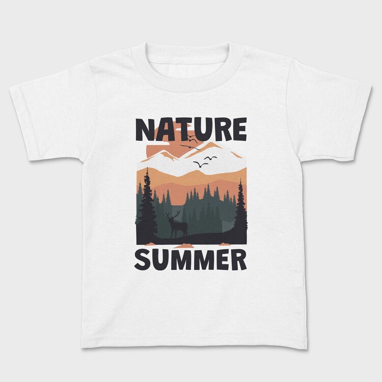 Summer Nature Deer, Tricou Copii
