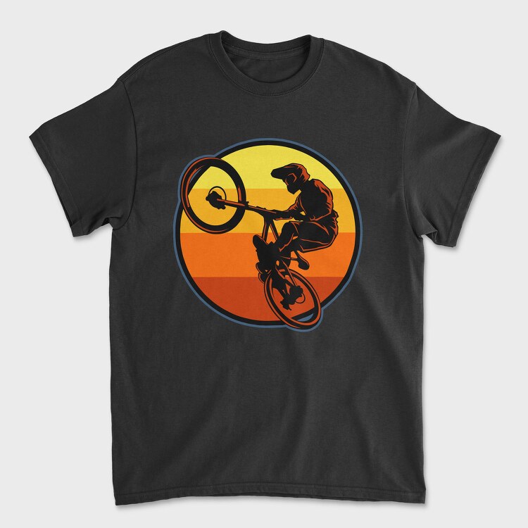 Sunset Biker, Tricou Barbati (Unisex)