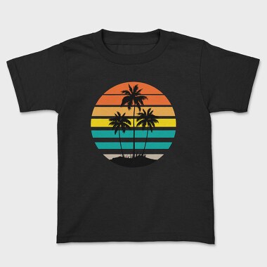 Sunset Palms Beach Vibes, Tricou Copii