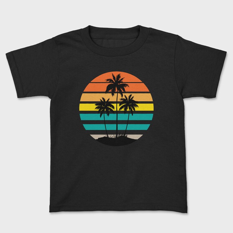 Sunset Palms Beach Vibes, Tricou Copii