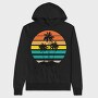 Sunset Palms Beach Vibes, Hanorac Oversize Barbati (Unisex)