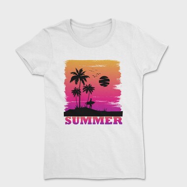 Sunset Surfer Vibes, Tricou Femei