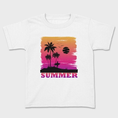 Sunset Surfer Vibes, Tricou Copii