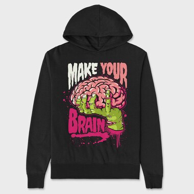 Zombie Brain Grab, Hanorac Oversize Barbati (Unisex)
