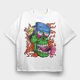 Zombie Fire Eyes, Tricou Oversize Barbati (Unisex)