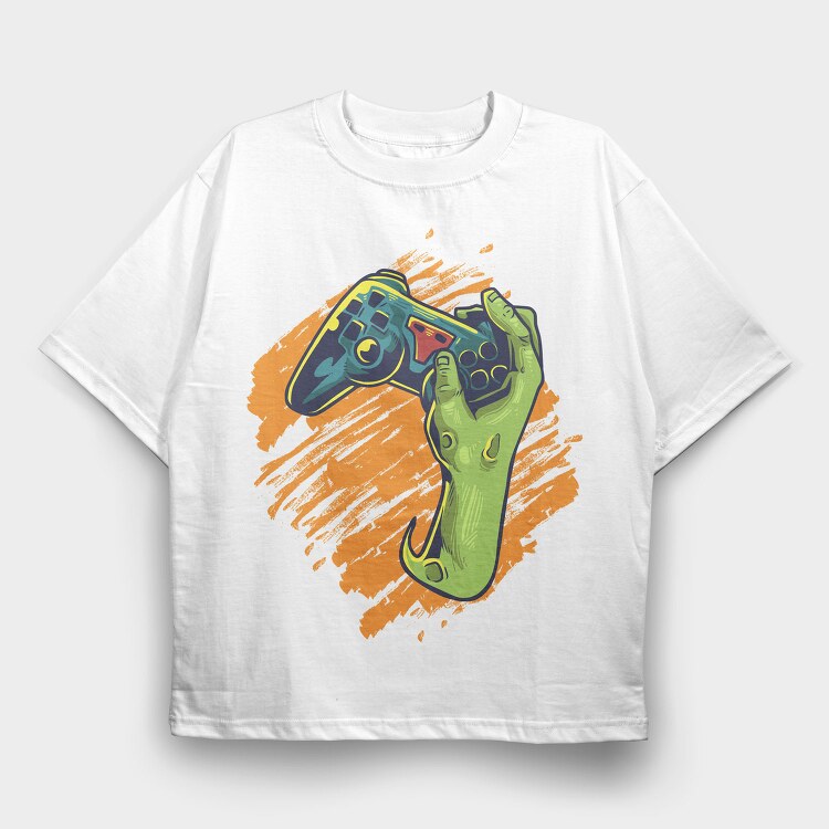 Zombie Gamer, Tricou Oversize Barbati (Unisex)